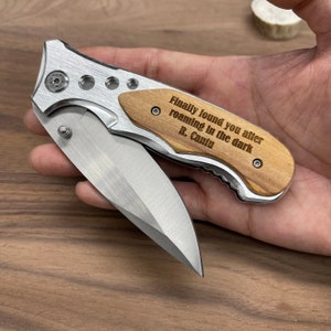 Valentines Gift for Him, Valentines Gift, Gift for Boyfriend, Gift for Husband, Gift for Men, Engraved Knife, Folding Pocket Knife, Birthday