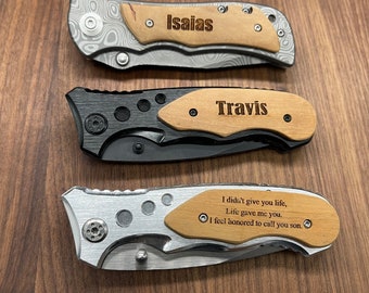 Engraved Gift, Christmas Gift, Folding Knives, Hunting Knife, Personalized Knife, Personalized Gift for Men, Gift for Brother, Husband