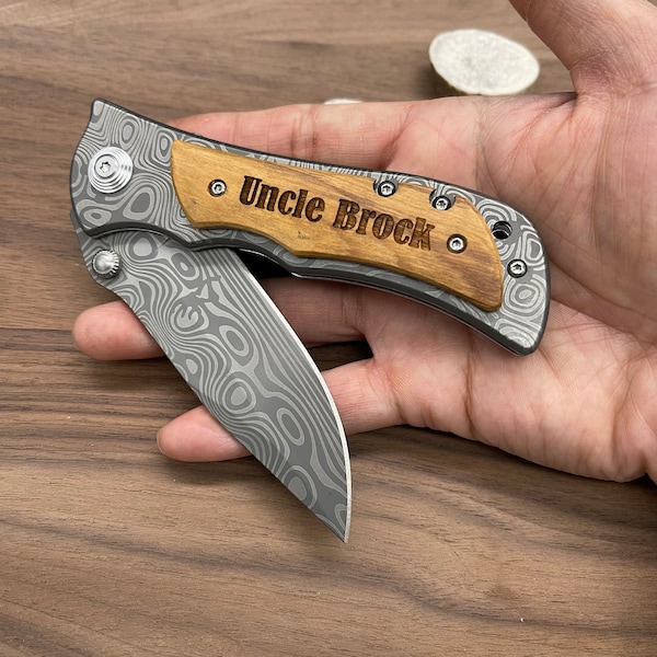 Uncle Birthday Gift from Nephew Niece, Uncle Gift, Gift for Uncle from Niece, Uncle Gift from Nephew, Uncle Birthday, Folding Knife, Pocket