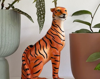 Hand-Painted Resin Tiger Statue – Jungle Safari Decor