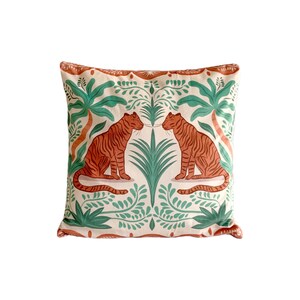 Tigers and Plants Jungle Cushion Cover