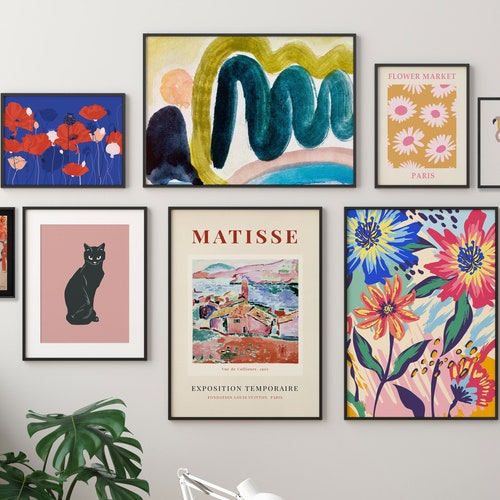 Eclectic Gallery Wall Printable Wall Art Set Vintage Wall Etsy