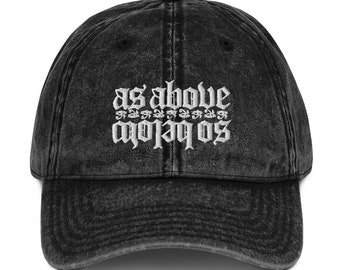 As Above, So Below - "MARKOFTHEBEAST" Vintage Cotton Twill Cap