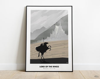 Lord of the ring - Minas Tirith - minimalist poster