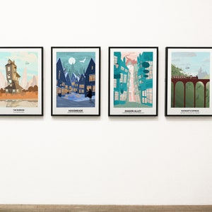 Wizard world  minimalist poster Four combo