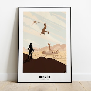 Geïnspireerd door Horizon: het verboden westen: minimalistische poster