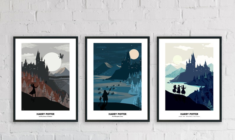 Harry Potter minimalist serie poster | Etsy