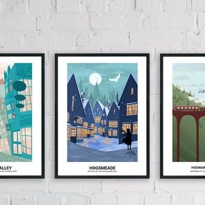 Wizard world  minimalist poster Trio