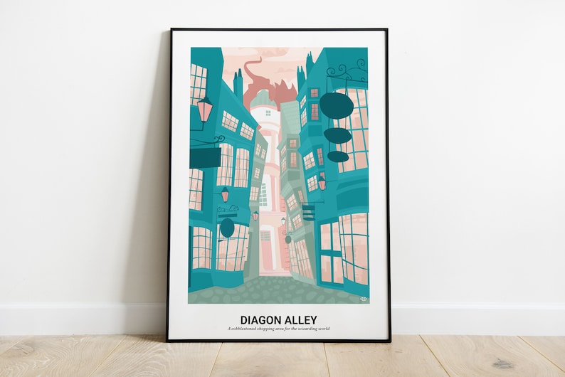 Wizard world  minimalist poster Diagon