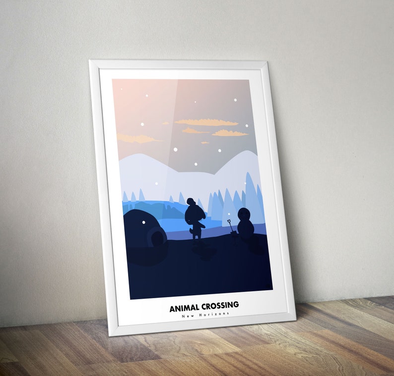 Animal Crossing minimalist poster Winter