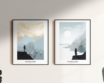 video game inspired - The wild hunt - minimalist poster