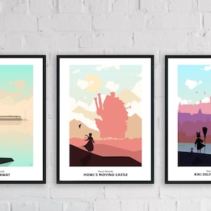 carteles minimalistas inspirados en la animación