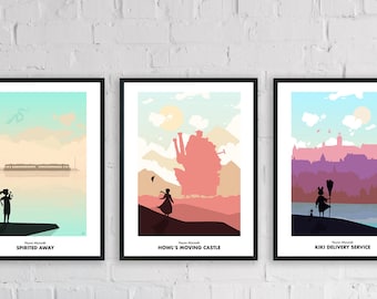 animation inspired - minimalist posters
