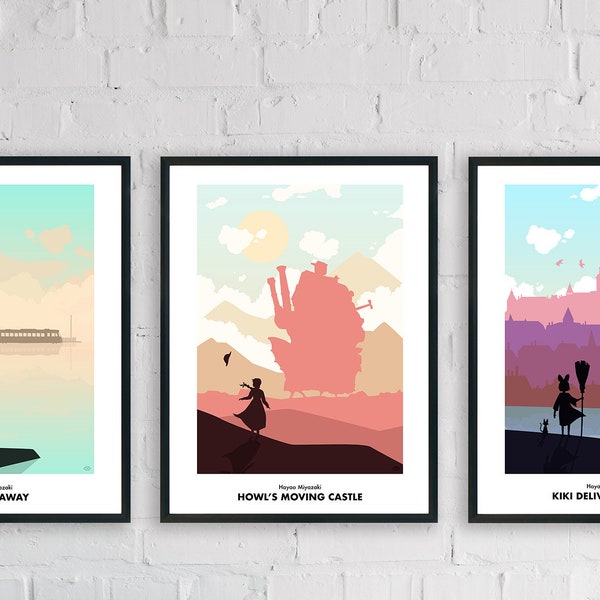 animation inspired - minimalist posters