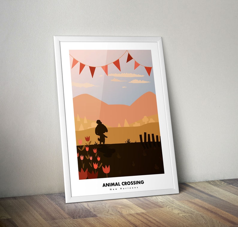 Animal Crossing minimalist poster Spring