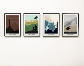 inspired by LOTR - minimalist posters