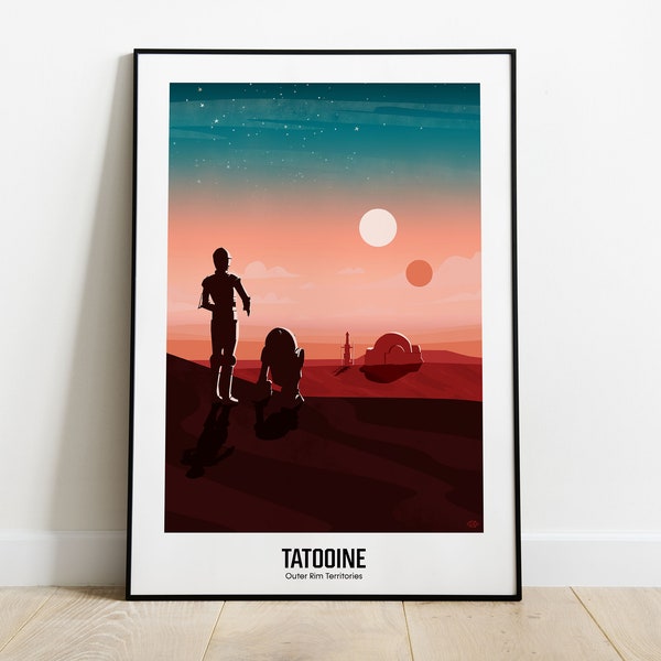 Tatooine - affiche de série minimaliste