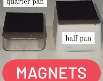 Magnets with adhesive for watercolour pans