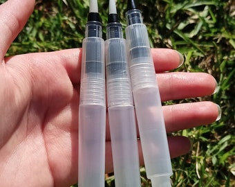 portable water brush pens - set of 3 | perfect for travel art supply