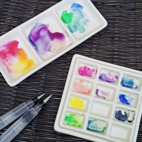 Ceramic Watercolor Palette Etsy Canada