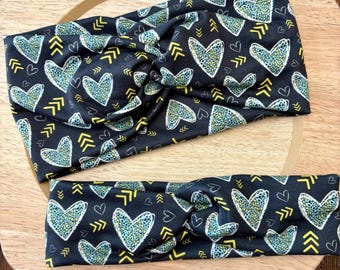 Down syndrome awareness knotted headband / awareness headband / boho headband / knit fabric headband / hair accessory / Down syndrome