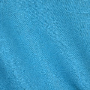 Linen fabric 185g/sqm Turquoise Blue 150 cm width. Light, can be cut to size.