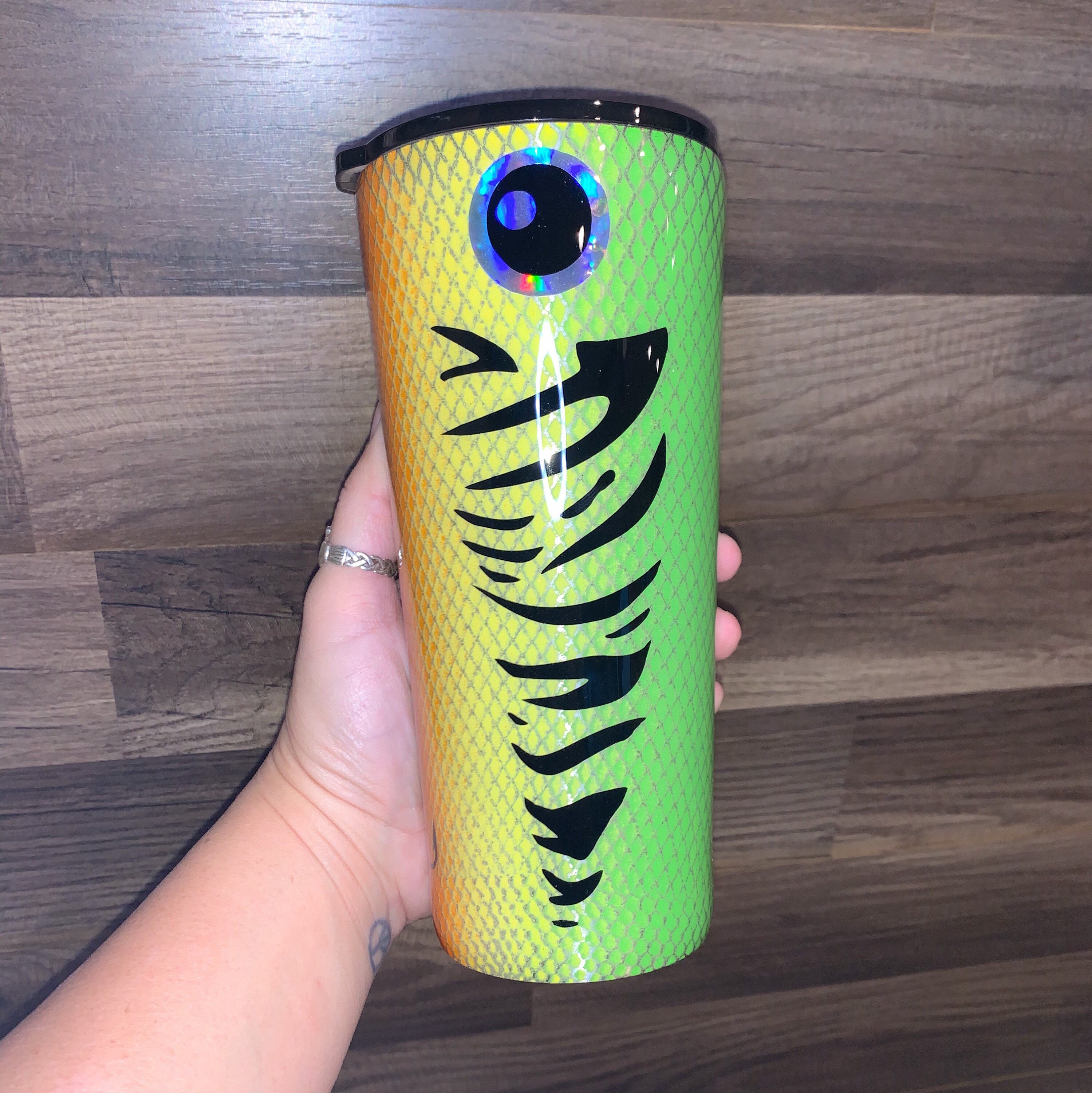 Custom Fishing Lure Stainless Steel Epoxy Tumbler. Fishing Etsy