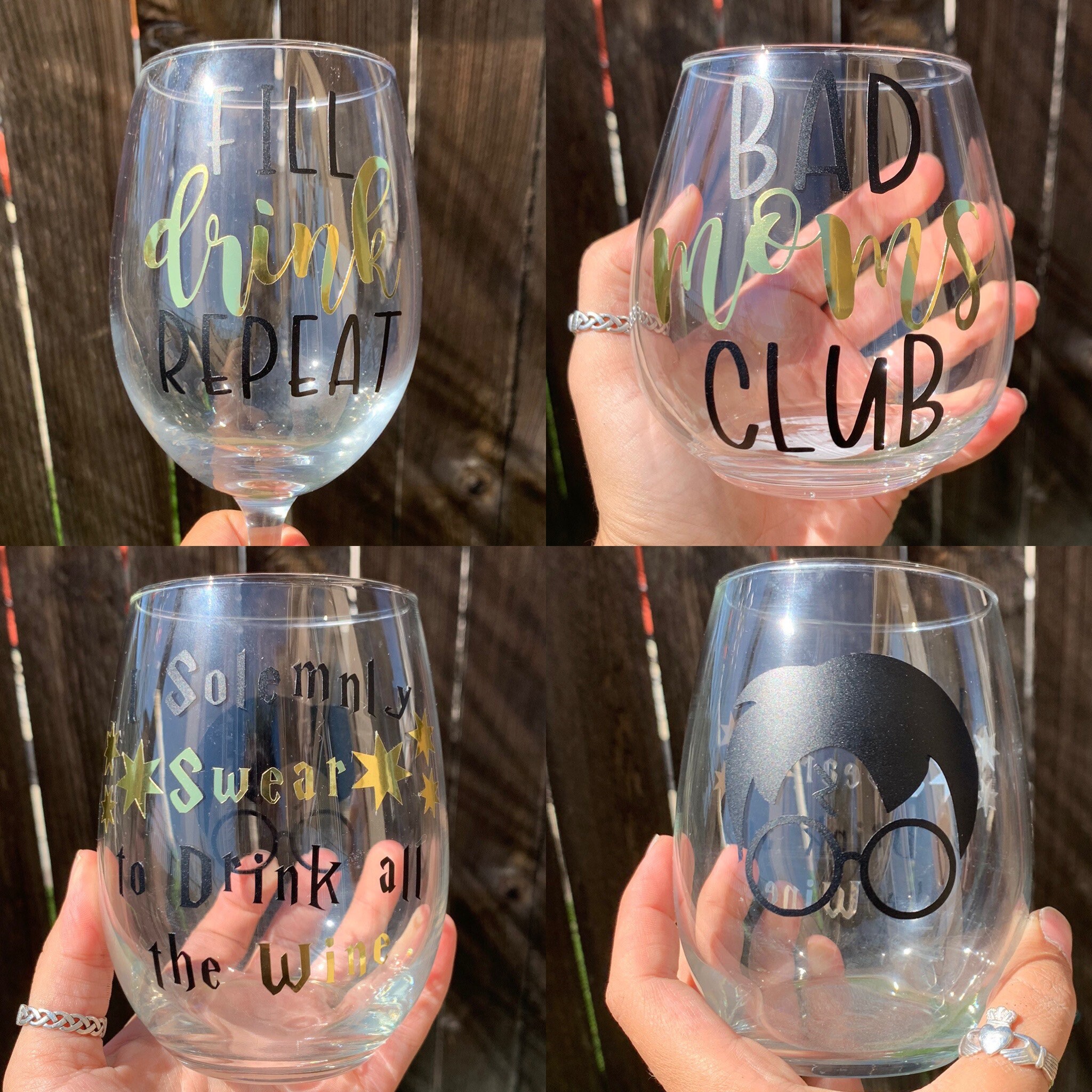 Custom Wine Glasses with Cute Sentiments. Custom Wine Glasses. Etsy