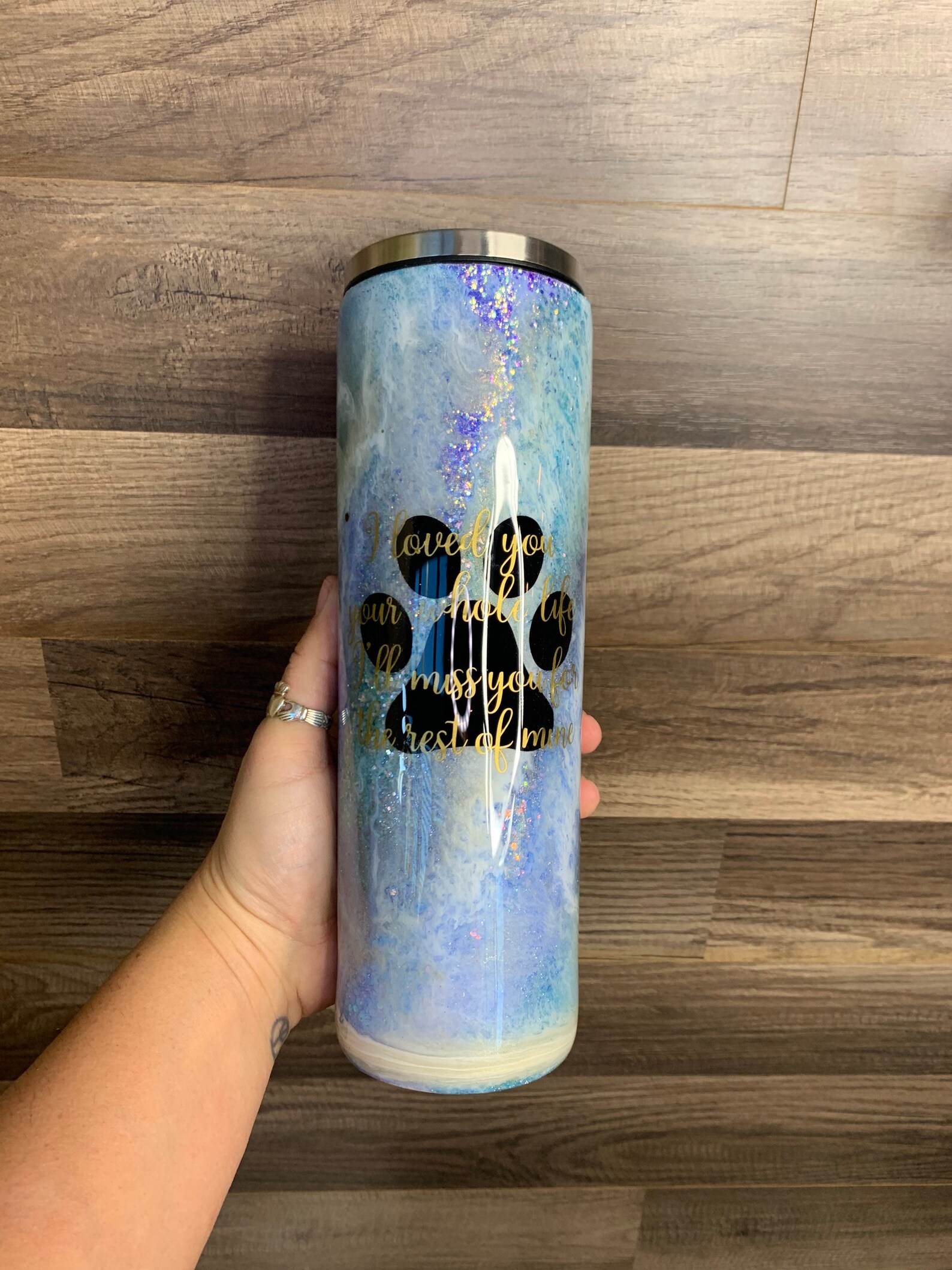Custom In Memoriam Pet Epoxy Glitter Stainless Steel Tumbler. Etsy