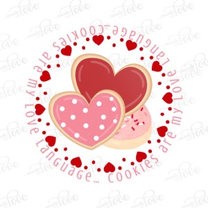Cookie Themed Valentines Gift Tags - Baking Stickers - Baking Labels - Favor Stickers - Greeting Card Envelope Stickers