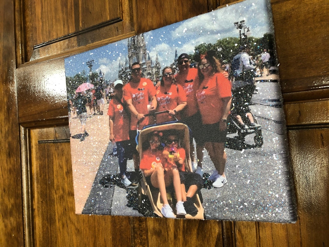 Diamond Dust Covered Canvas Glitter Canvas Glitter Photo Etsy