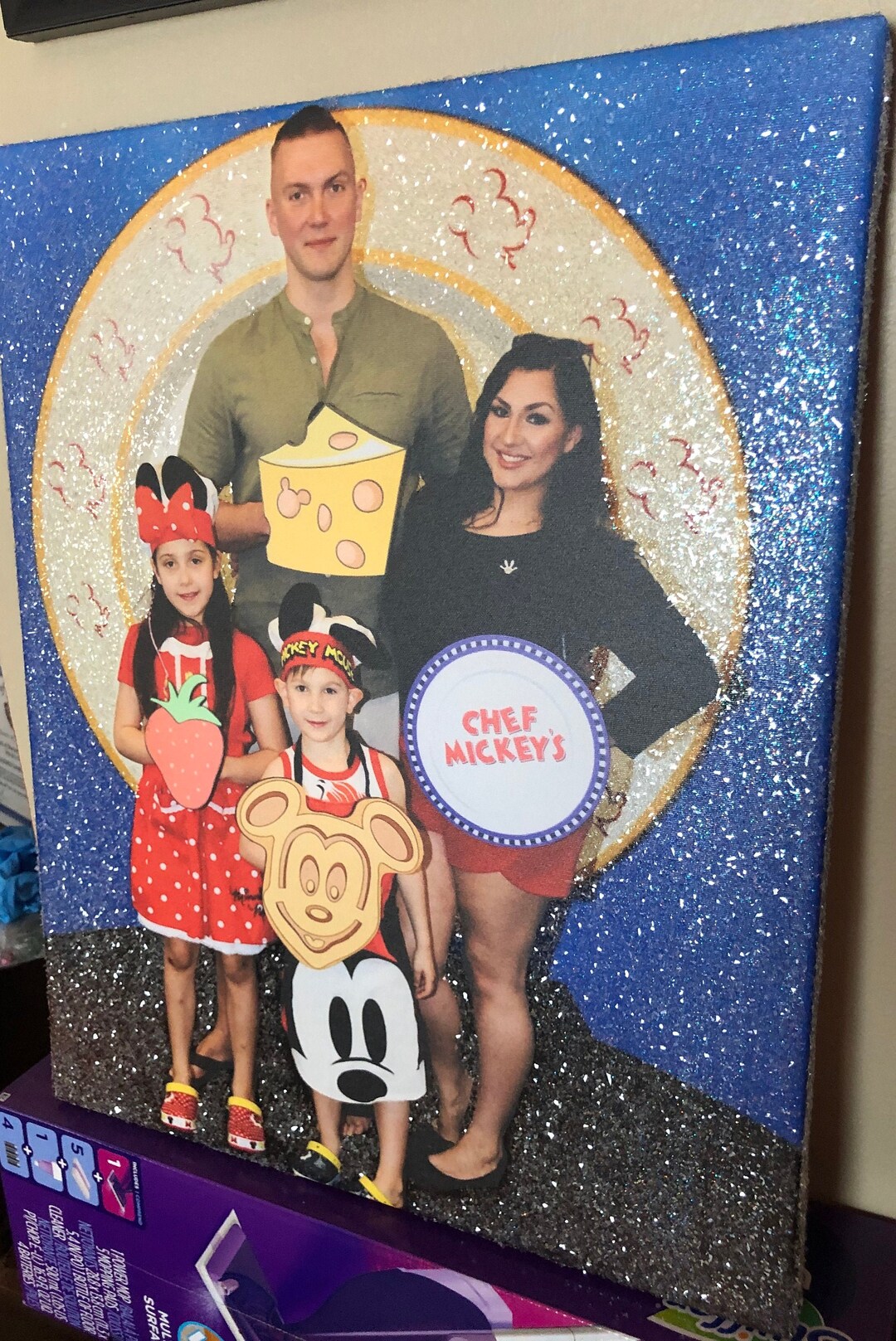 Diamond Dust Covered Canvas Glitter Canvas Glitter Photo Etsy