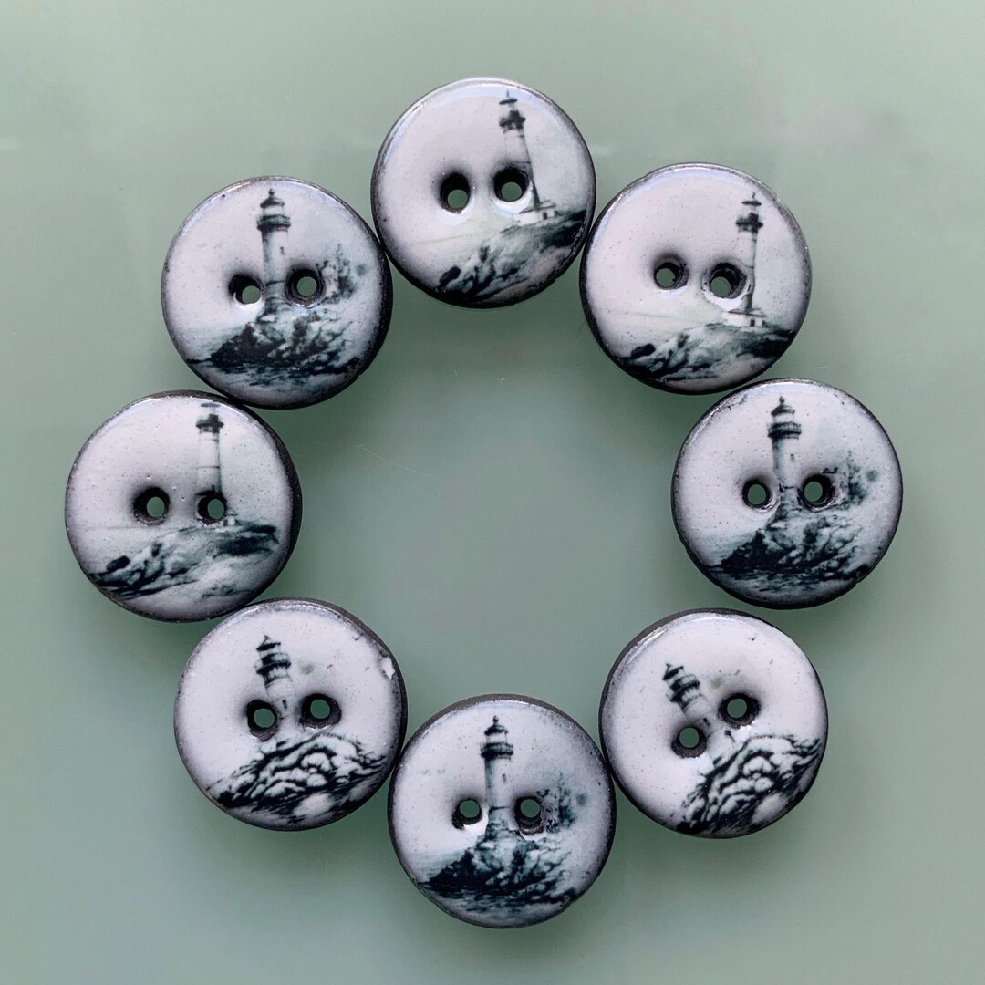 8 Buttons “lighthouses” 22 Mm - Etsy
