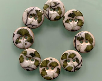 8 buttons “Ginkgo” 22 mm