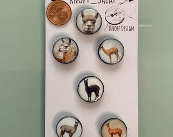 6 buttons “Alpacas” 20 mm