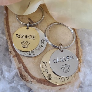 Silver & Gold Personalized Dog Tag/Personalized Pet Tag with Phone Number Custom Pet Tag image 1