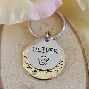 Silver & Gold Personalized Dog Tag/Personalized Pet Tag with Phone Number Custom Pet Tag image 4