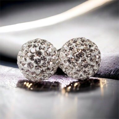 Swarovski sparkle discount ball earrings