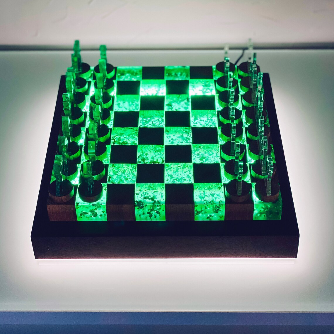 Chess set wood chess desk lamp exclusive chess exclusive Etsy