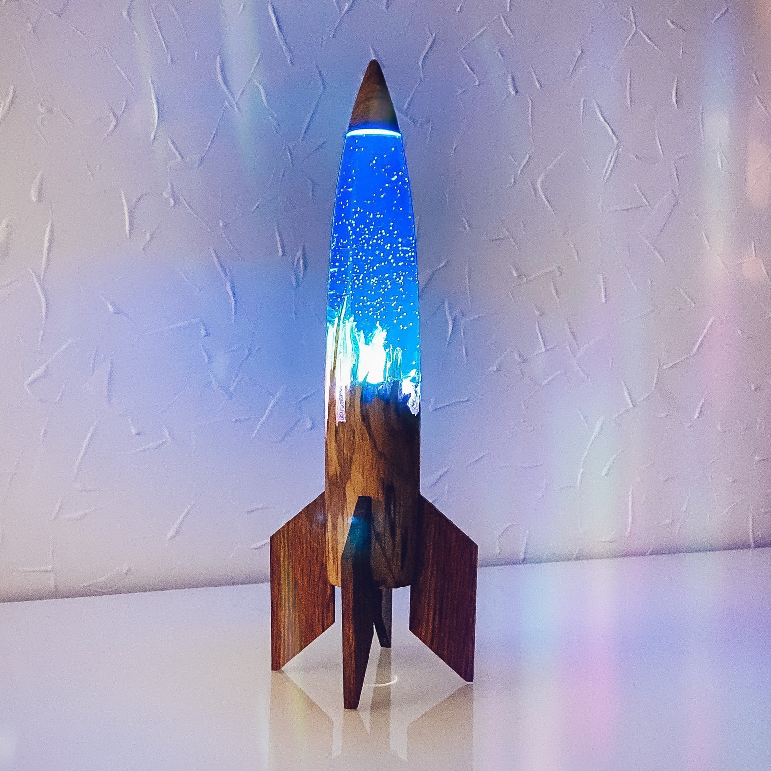 Rocket lamp wooden lamp desk lamp personalized lamp lamp Etsy