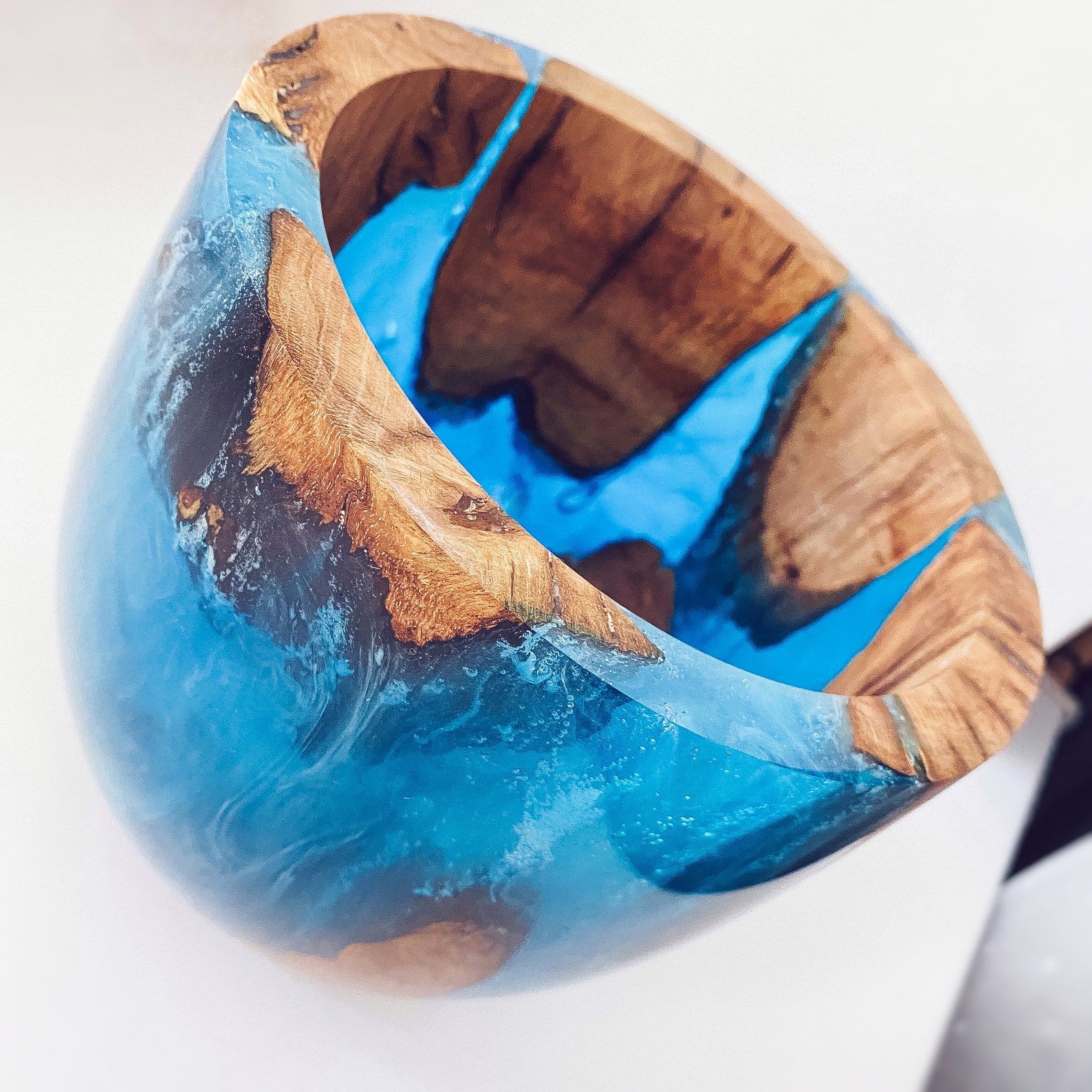 Vase wood and resin epoxy home decor exclusive vase wooden Etsy