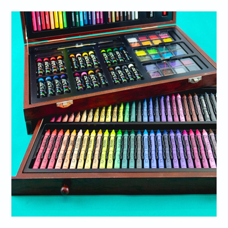 High Quality Wooden Art Supplies Includes 142 Pieces Art Gift Etsy