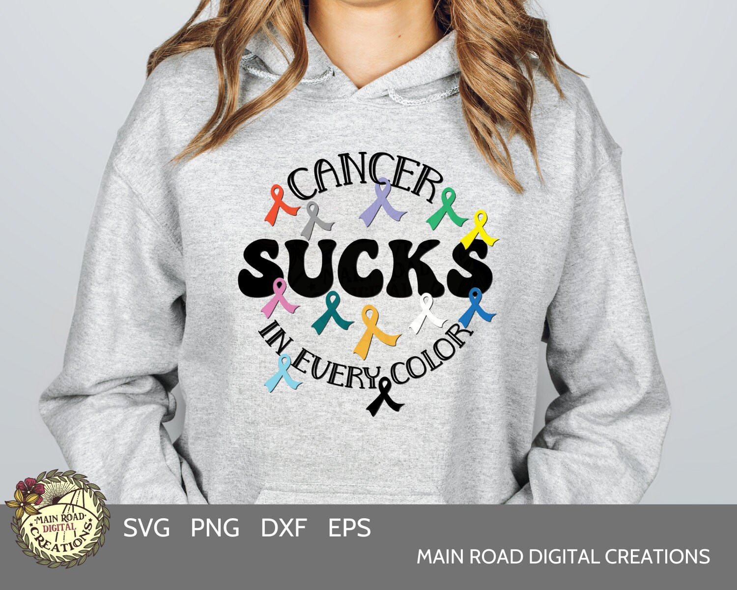 Cancer Sucks in Every Color SVG Cancer Awareness Ribbon Cancer Quote ...