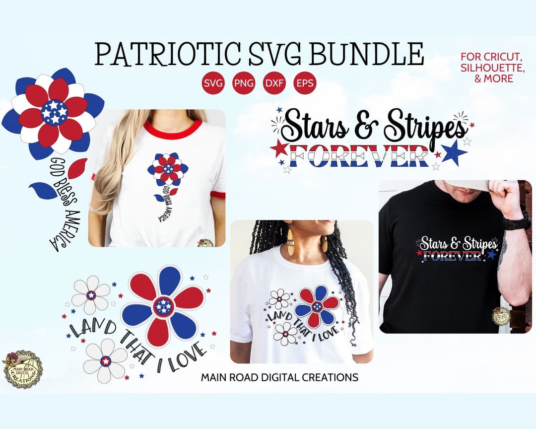 Patriotic SVG Bundle-america Red White and Blue Cut Files-fourth of ...