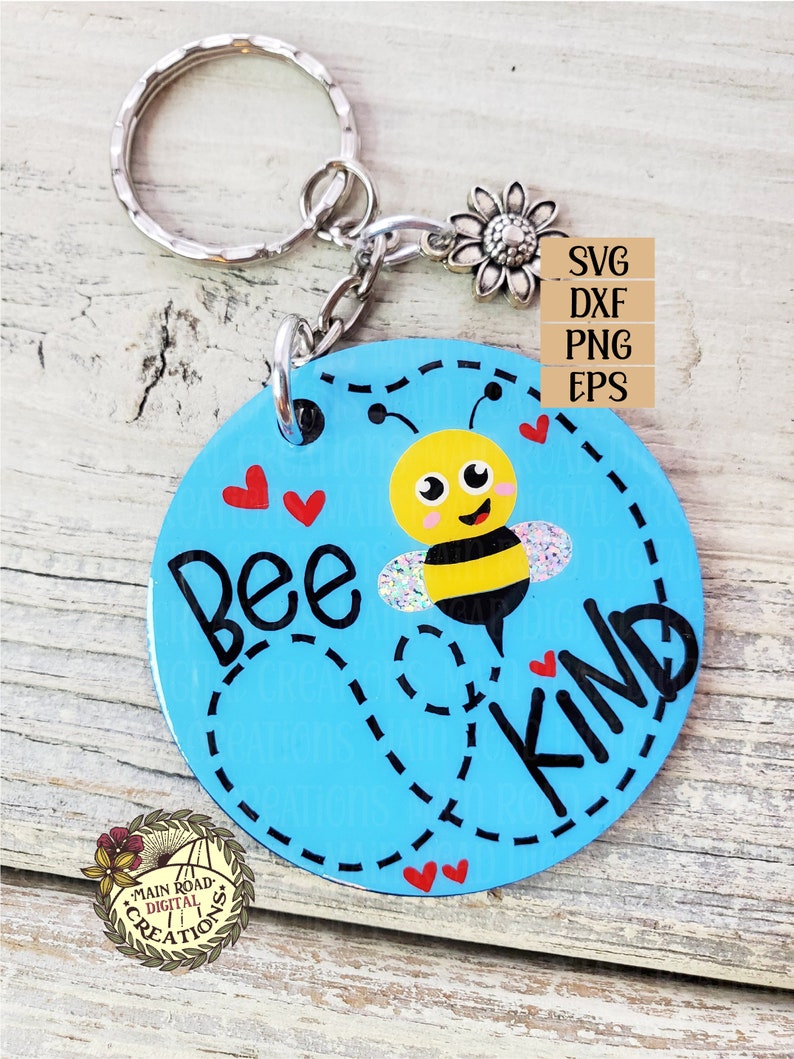 Download Bee Kind-Cute Bee-SVG-Acrylic Keychain SVG File-Cute Bug ...