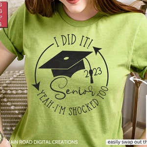 Lo hice Sí, también estoy sorprendido- Senior SVG 2023-2029-Graduación divertida SVG-Senior Class of Graduation Cap and Tassel SVG