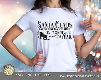 Funny Christmas SVG-Santa Claus Sarcastic Christmas Quote