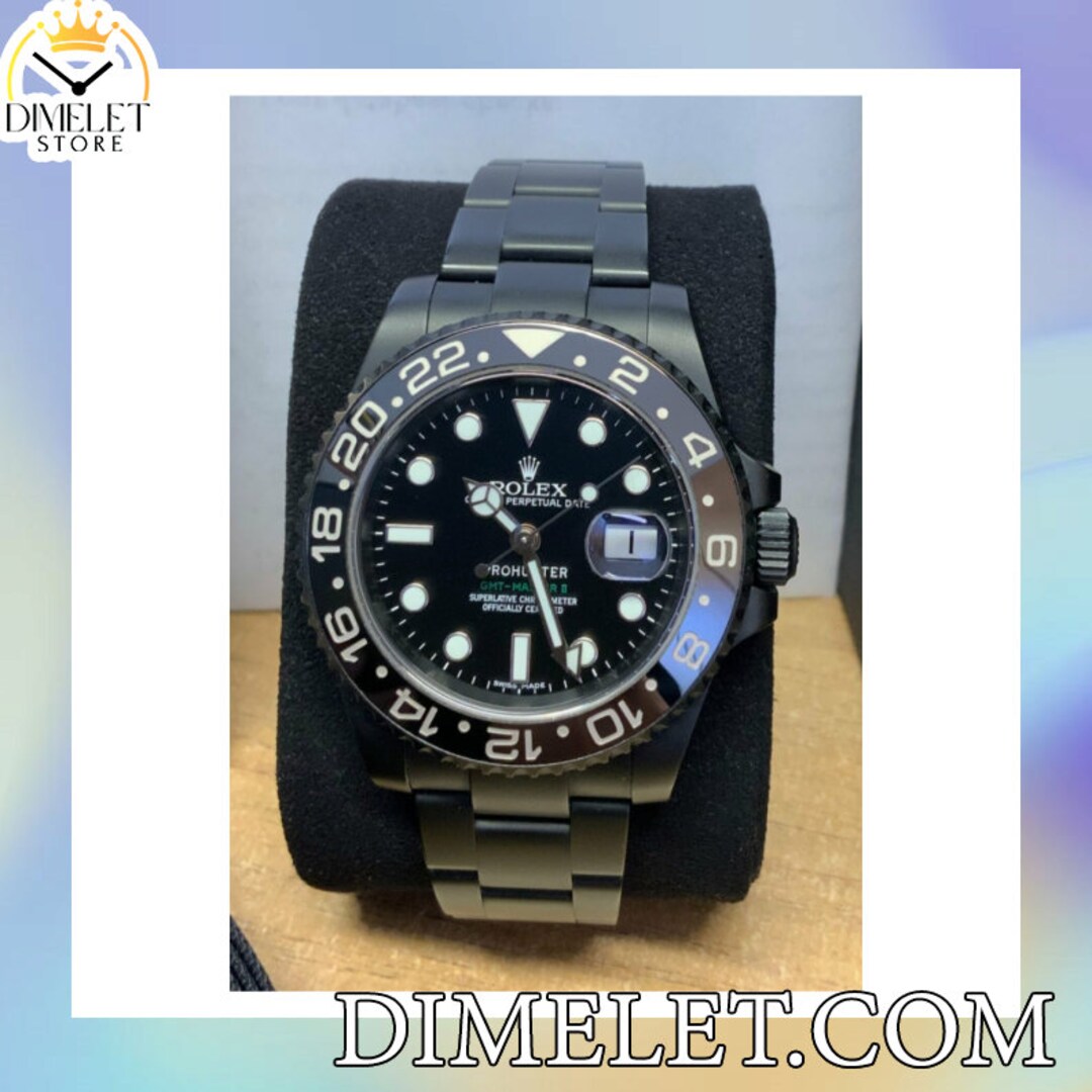 Rolex Pro Hunter Stealth Gmt Master Ii 116710ln 40mm Etsy