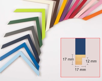 Wooden Colour Photo Frames Premium Quality Colorful Timber Picture Frames for Wall Art - 17mm Wide Frame