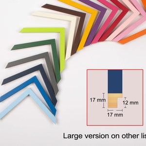 Wooden Colour Photo Frames Premium Quality Colorful Timber Picture Frames for Wall Art - 17mm Wide Frame